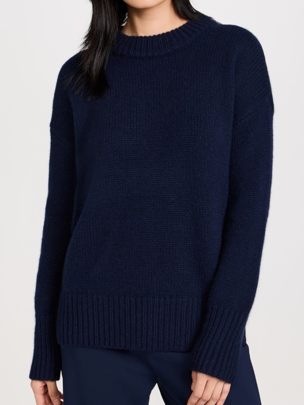 NWT La Ligne Solid Marin Cashmere Sweater in Navy Blue Size Small - Picture 3 of 8
